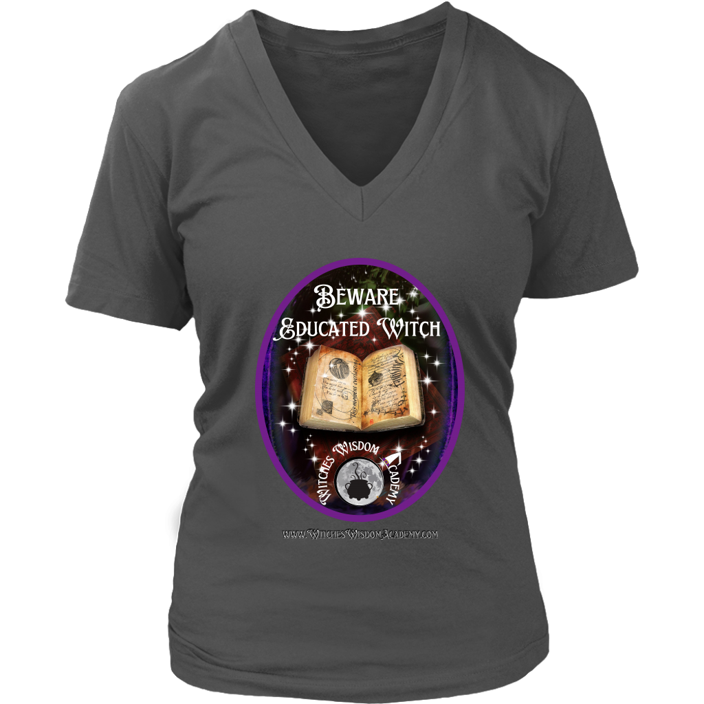 Beware Educated Witch - District Womens V-Neck