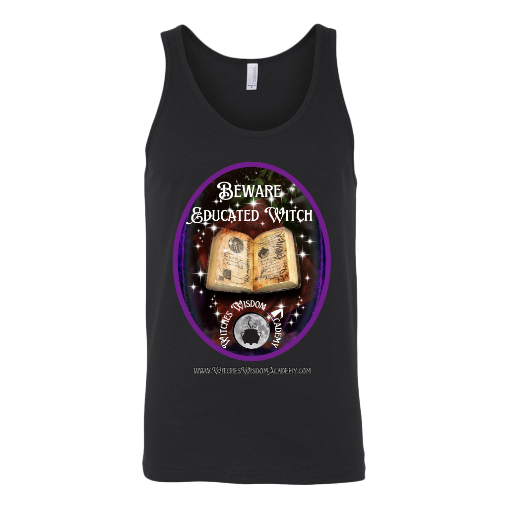 Beware Educated Witch - Canvas Unisex Tank