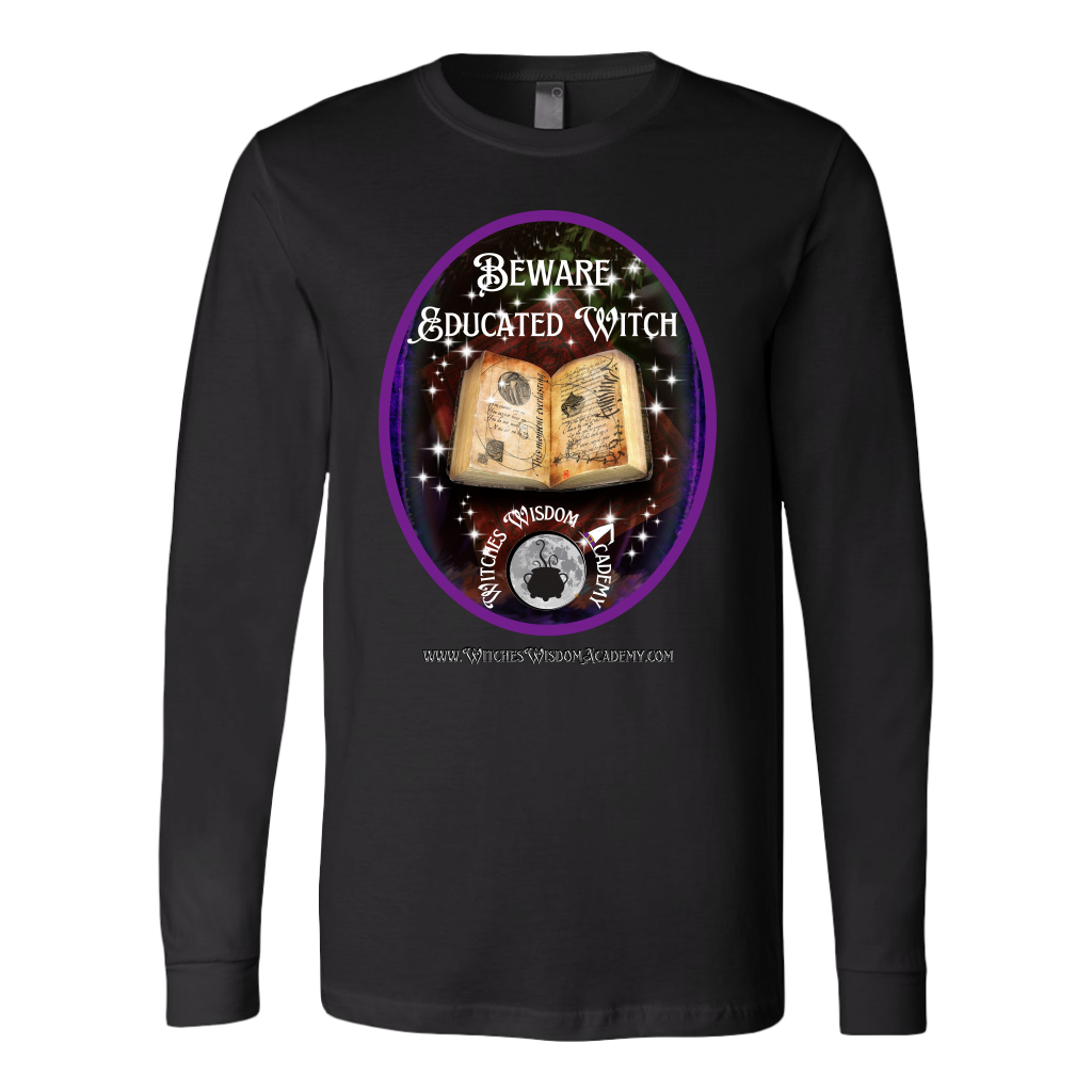 Beware Educated Witch - Canvas Long Sleeve Shirt