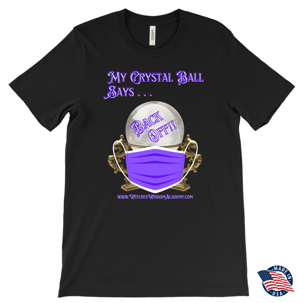 Crystal Ball "Back Off" Mask - Canvas Mens T-Shirt