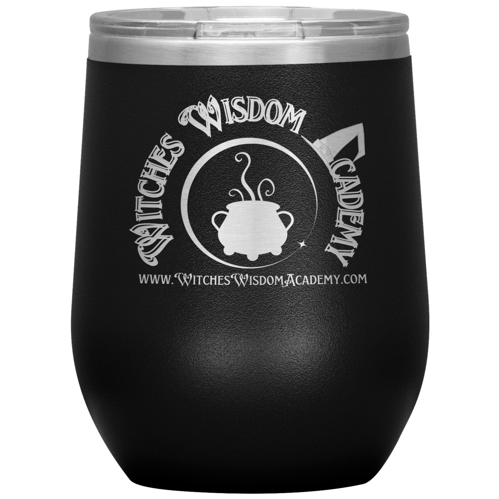 Witches Wisdom Academy Cauldron - Wine Tumbler (12oz)