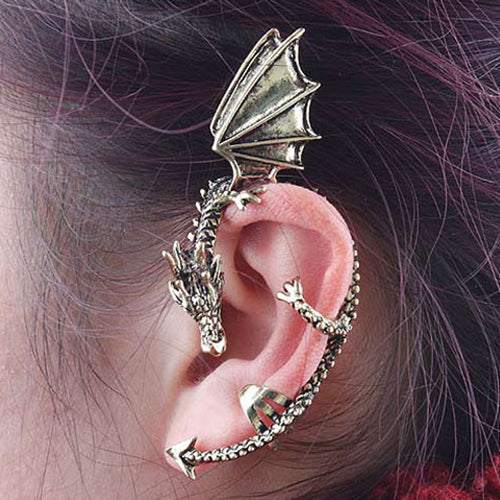 Etched Dragon Ear Cuff