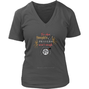 Thoughts & Prayers - District Womens V-Neck