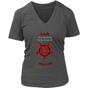 Not Luck - District Womens V-Neck