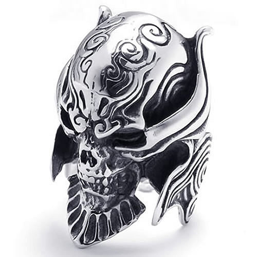 Skull Warrior Helmet Ring