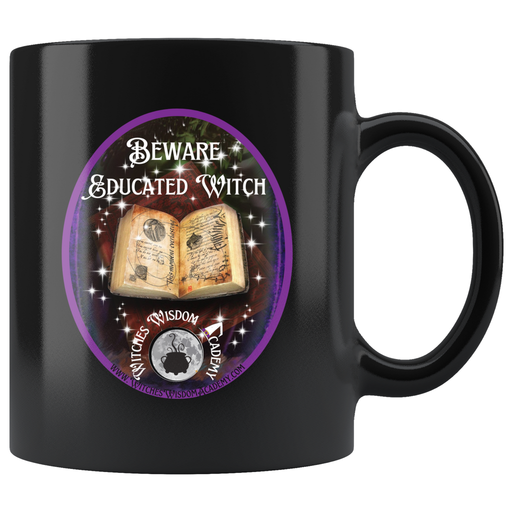 Beware Educated Witch - Mug, Black