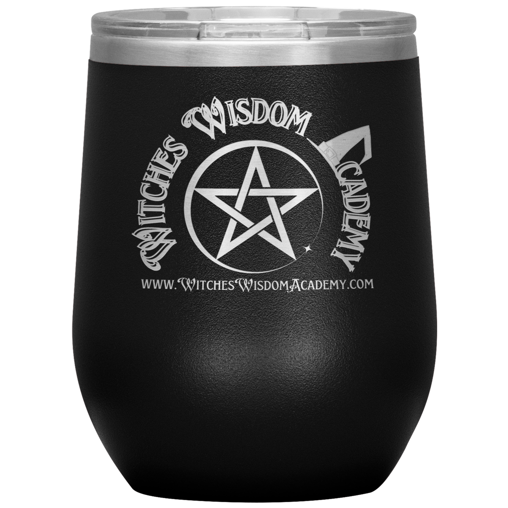 Witches Wisdom Academy Pentacle - Wine Tumbler (12oz)