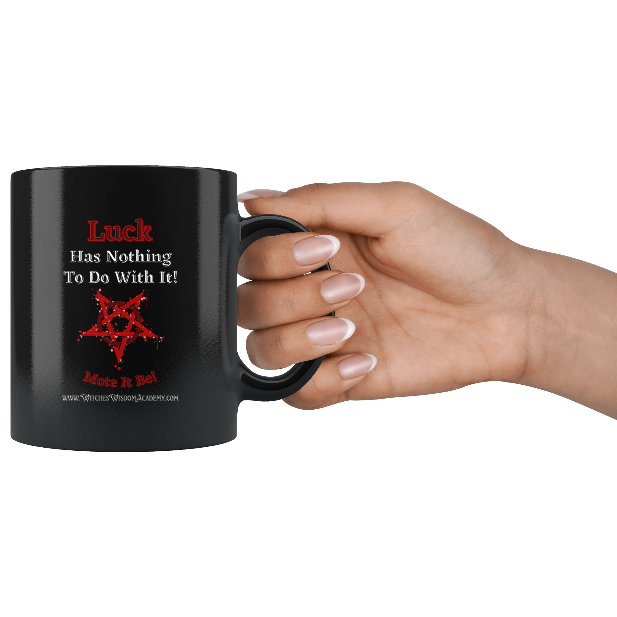 Not Luck, Pentacle - Mug, Black