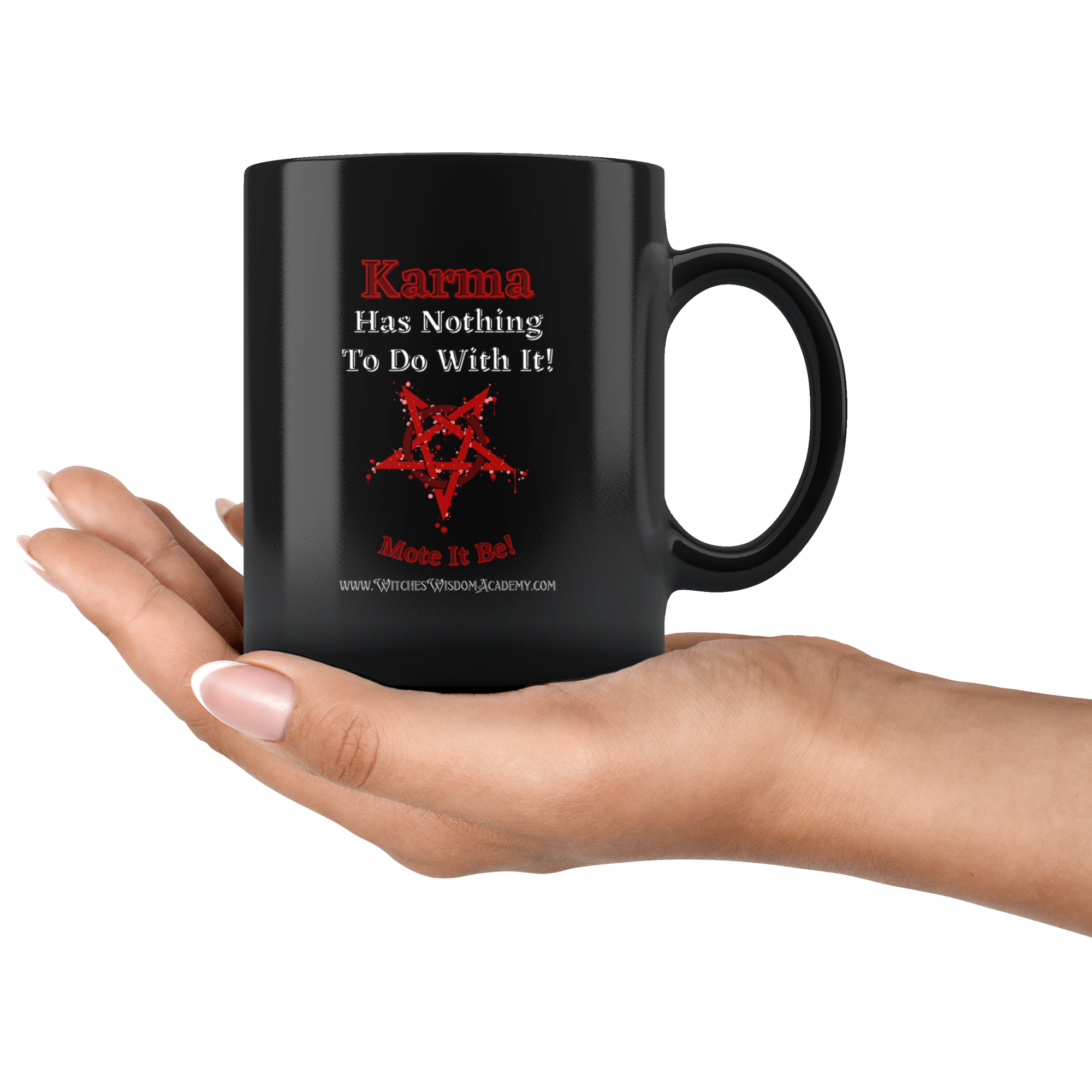 Not Karma, Pentacle - Mug, Black