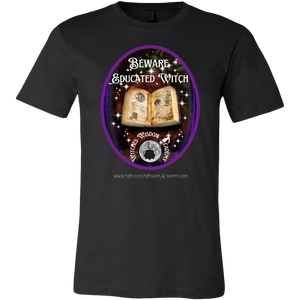 Beware Educated Witch - Canvas Mens Shirt