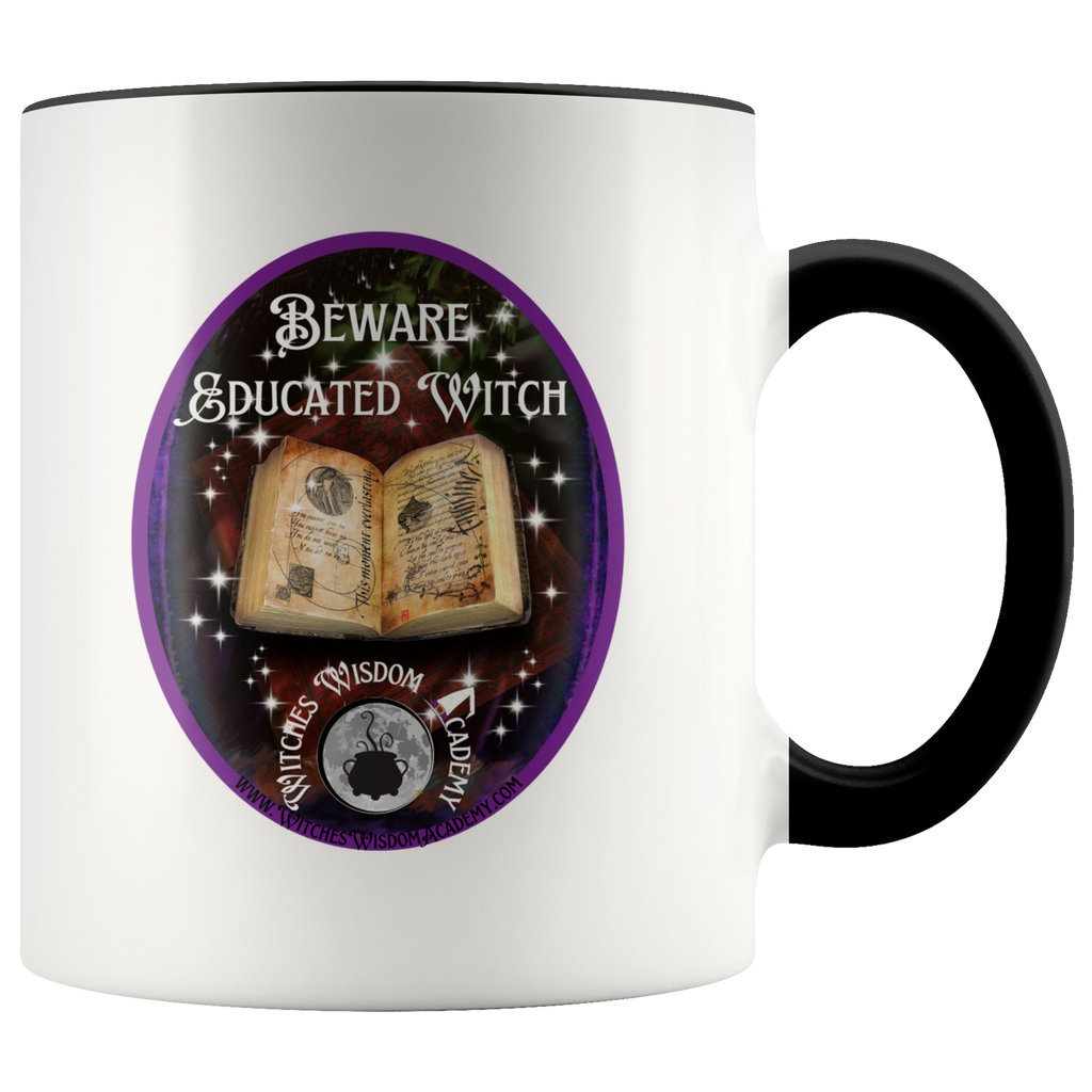 Beware Educated Witch - Accent Mug