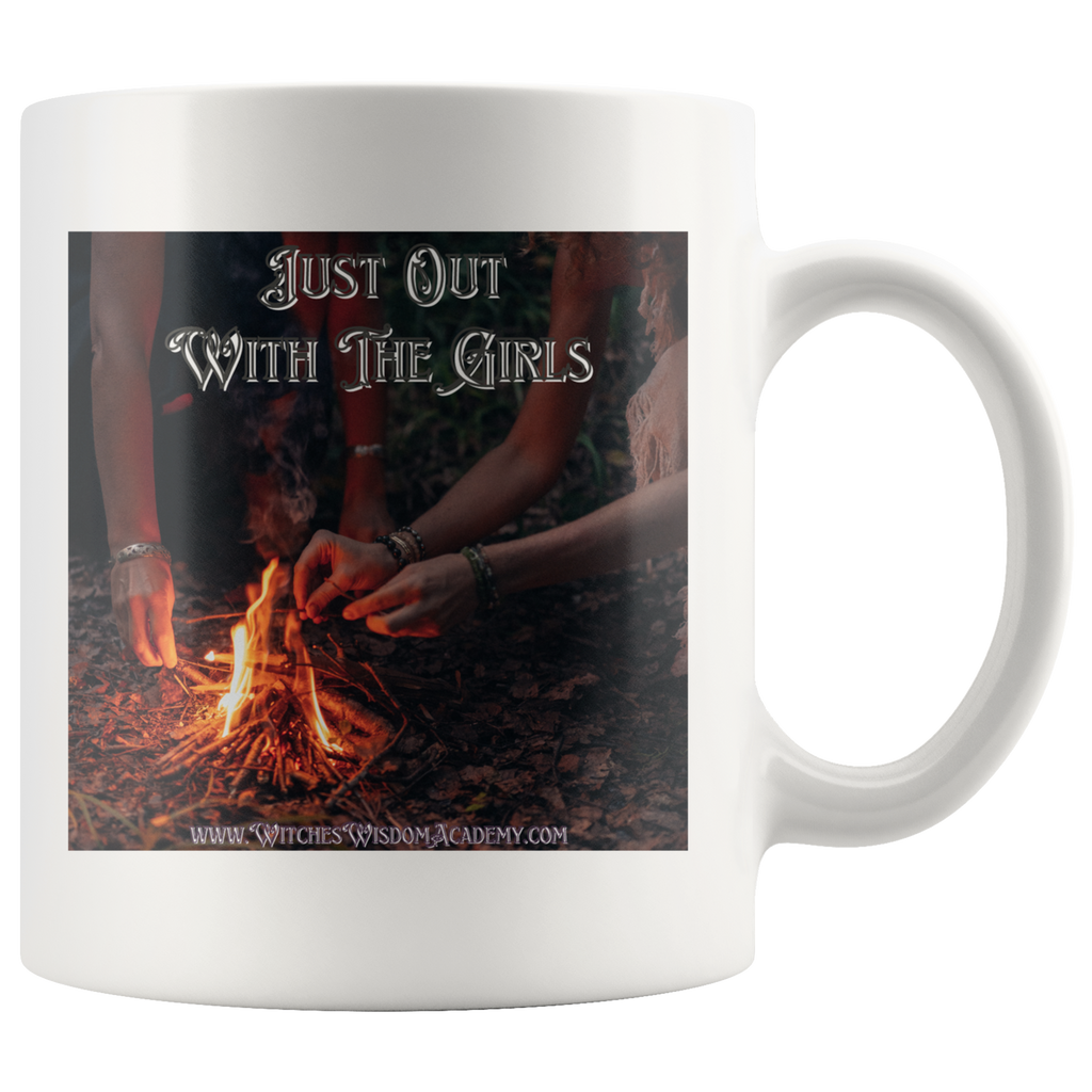 Out with the Girls, Forest - Mug, White