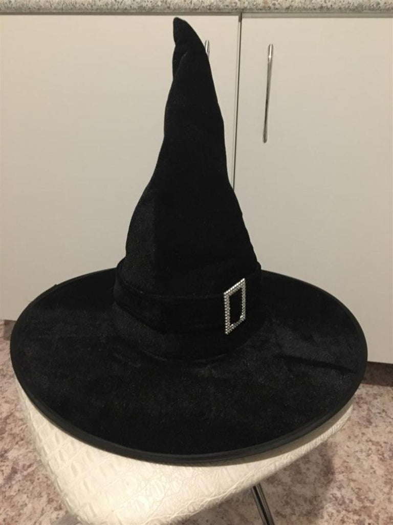 Belted Velour Witch Hat
