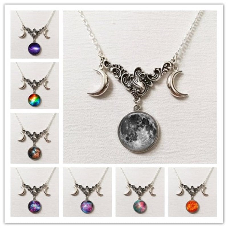 Triple moon Constellation Necklace