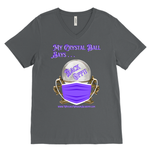 Crystal Ball "Back Off" Mask - Canvas Mens V-Neck